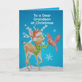 Personalized Grandsons Christmas Card  カード