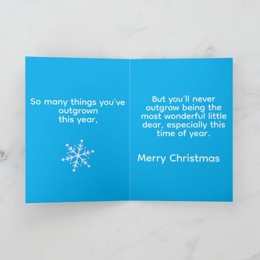Personalized Grandsons Christmas Card  カード (内部)