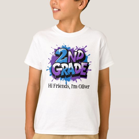 Personalized Graphic Kid T-shirt - Back To School Tシャツ (正面)