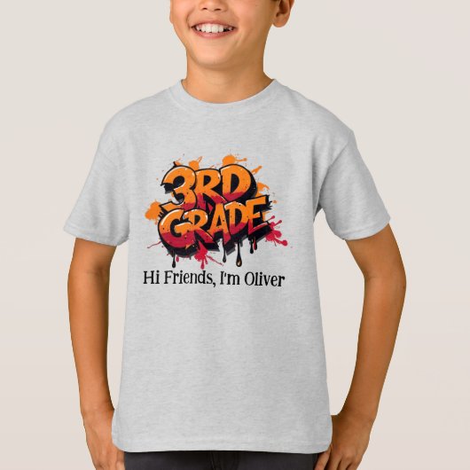 Personalized Graphic Kid T-shirt - Back To School Tシャツ (正面)