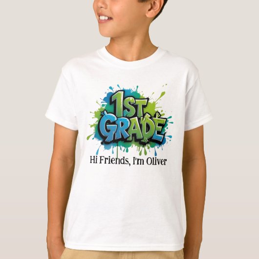 Personalized Graphic Kid T-shirt - Back To School Tシャツ (正面)