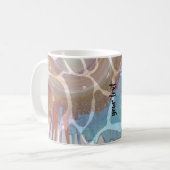 Personalized Graphic Spin Art & Giraffe  コーヒーマグカップ (正面左)