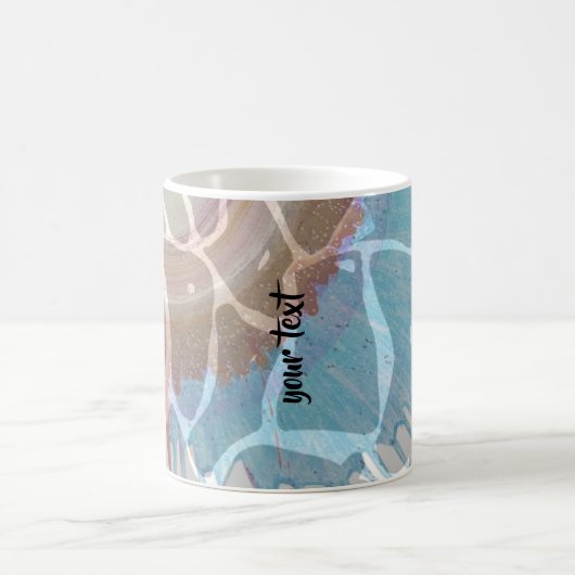 Personalized Graphic Spin Art & Giraffe  コーヒーマグカップ (中央)