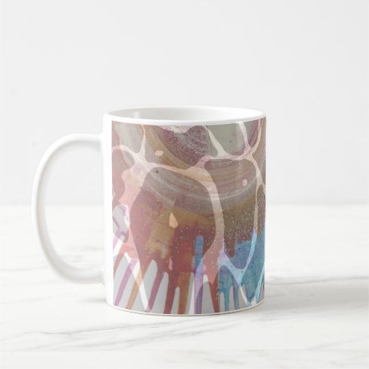 Personalized Graphic Spin Art & Giraffe  コーヒーマグカップ (左)