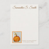 Personalized Gratitude Pumpkin Flat Note Card 招待状 (正面)