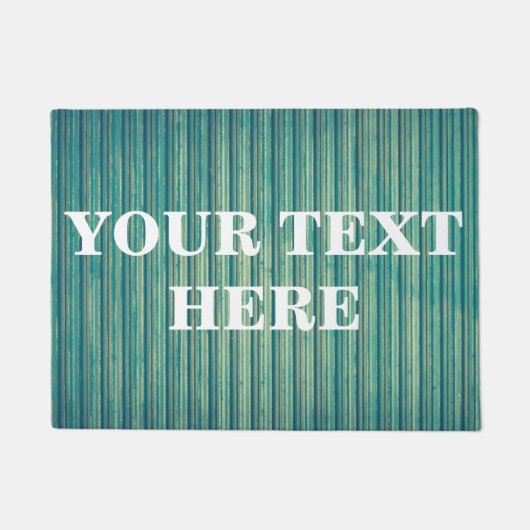 Personalized Gray Bamboo Wood ドアマット (正面)