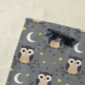 Personalized Gray Owl Kids ビーチタオル (インサイチュ)