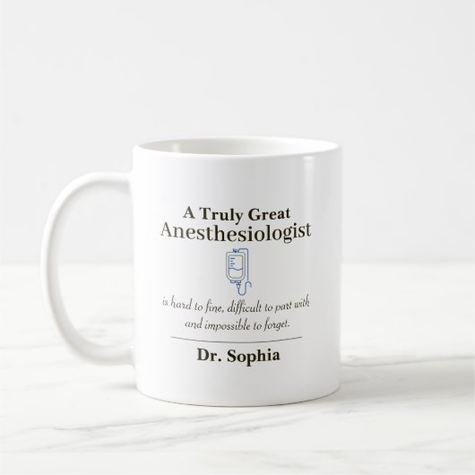 Personalized Great Anesthesiologist Appreciation  コーヒーマグカップ (左)