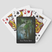 Personalized Great Blue Heron Playing Cards トランプ (裏面)