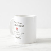 Personalized Great Cardiologist Appreciation Gift コーヒーマグカップ (正面左)