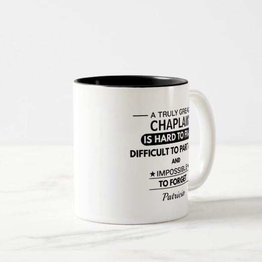 Personalized Great Chaplain Appreciation ツートーンマグカップ (正面右)