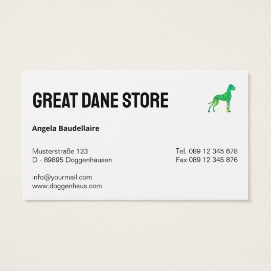 Personalized Great Dane Store (裏面)