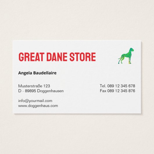 Personalized Great Dane Store (裏面)