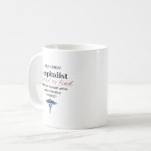Personalized Great Hospitalist Quote コーヒーマグカップ (正面左)