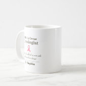 Personalized Great Oncologist Appreciation Gift コーヒーマグカップ (正面左)