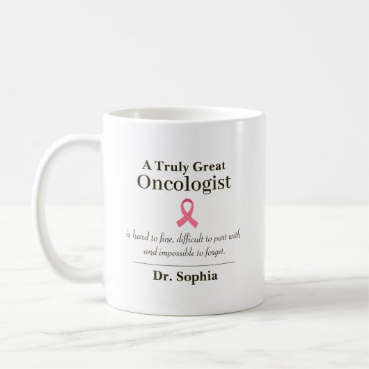 Personalized Great Oncologist Appreciation Gift コーヒーマグカップ (左)