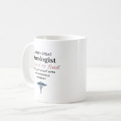 Personalized Great Oncologist Quote コーヒーマグカップ (正面左)