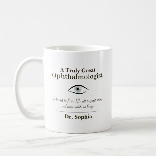Personalized Great Ophthalmologist Gift コーヒーマグカップ (左)