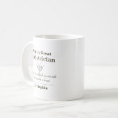 Personalized Great Pediatrician Appreciation Gift コーヒーマグカップ (正面左)