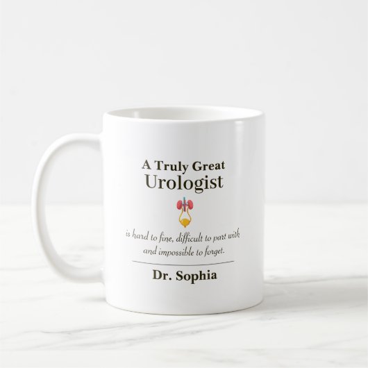 Personalized Great Urologist Appreciation Gift コーヒーマグカップ (左)