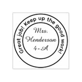 Personalized Great Work Teacher ラバースタンプ (インプリント)