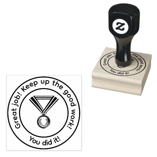 Personalized Great Work Teacher Rubber Stamp ラバースタンプ (押印)