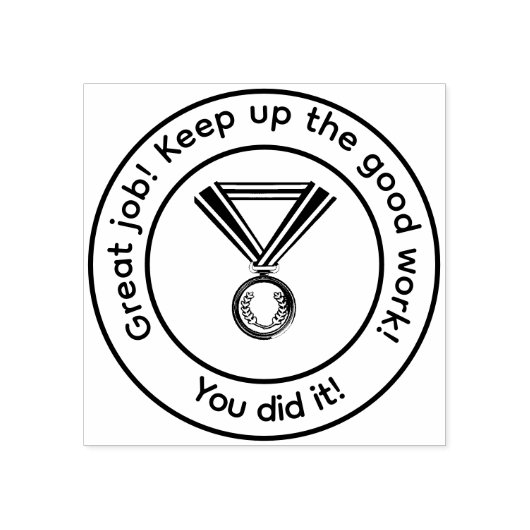 Personalized Great Work Teacher Rubber Stamp ラバースタンプ (インプリント)