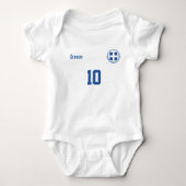Personalized Greece Baby Bodysuit ベビーボディスーツ (正面)