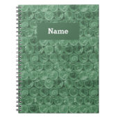 Personalized green bubble wrap pattern ノートブック (正面)