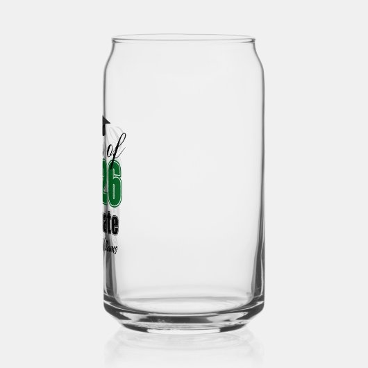 Personalized Green Class of 2026 Graduation ガラス缶 (左)