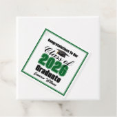 Personalized Green Class of 2026 Graduation Party フェイバータグ (インサイチュ)