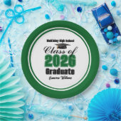 Personalized Green Class of 2026 Graduation Party ペーパープレート (パーティー)