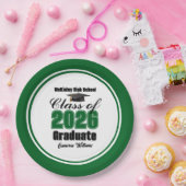 Personalized Green Class of 2026 Graduation Party ペーパープレート (パーティー)