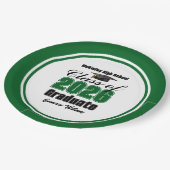 Personalized Green Class of 2026 Graduation Party ペーパープレート (アングル)