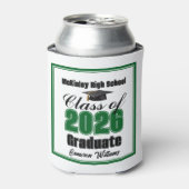 Personalized Green Class of 2026 Graduation Party 缶クーラー (缶正面)