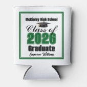 Personalized Green Class of 2026 Graduation Party 缶クーラー (正面)