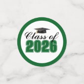 Personalized Green Class of 2026 Graduation Photo コンフェッティ (スモール正面)