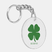 Personalized Green Clover キーホルダー (正面左)