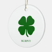 Personalized Green Clover セラミックオーナメント (左)