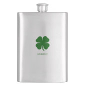 Personalized Green Clover フラスク (正面)