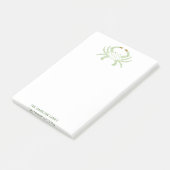 Personalized Green Crab, Coastal Sticky Notes ポストイット (アングル)