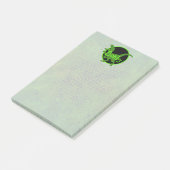 Personalized Green Dinosaur ポストイット (アングル)