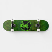 Personalized Green Dinosaur Hide スケートボード (横)