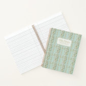 Personalized Green Floral Notebook ノートブック (内部)