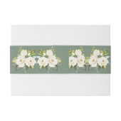 Personalized Green Floral Wedding Invitation 招待状ベリーバンド (裏面例)