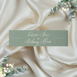 Personalized Green Floral Wedding Invitation 招待状ベリーバンド