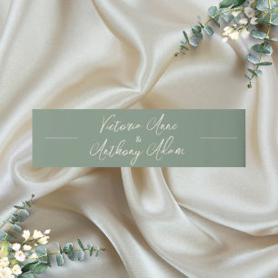 Personalized Green Floral Wedding Invitation 招待状ベリーバンド
