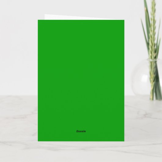 Personalized Green Folded Christmas Card シーズンカード (裏面)
