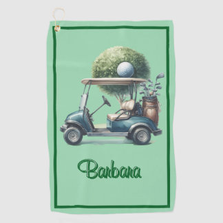 Personalized Green Golf Towel ゴルフタオル