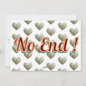 Personalized  Green Heart&Bouquet-valentine's card シーズンカード (裏面)